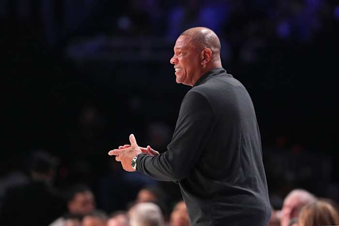 Eastern Conference head coach Doc Rivers of the Milwaukee Bucks 